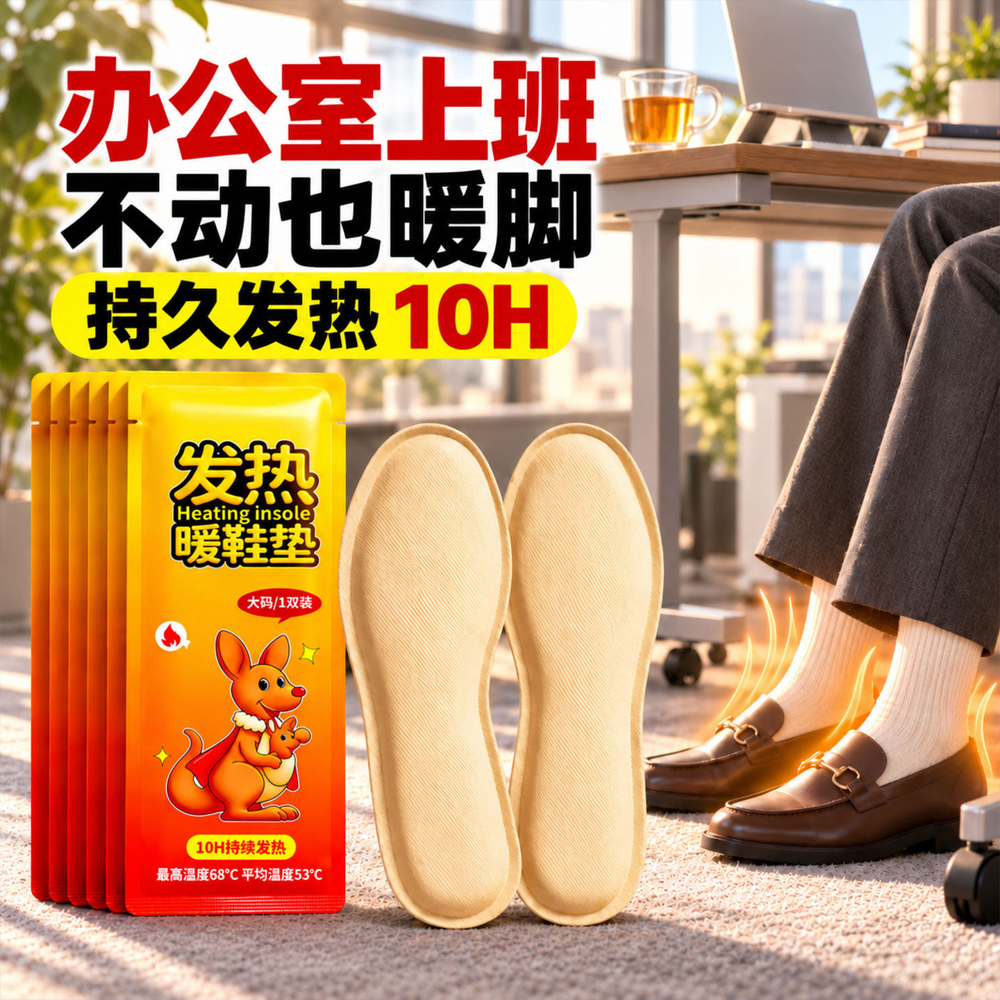 2026新款冬季保暖加热自发热暖足暖脚暖贴发热鞋垫女款男士暖宝宝