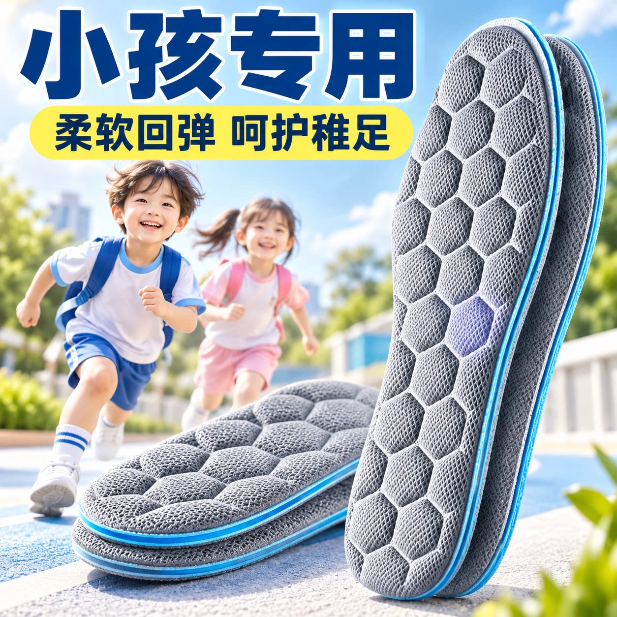 儿童鞋垫小孩专用软久站防痛站岗