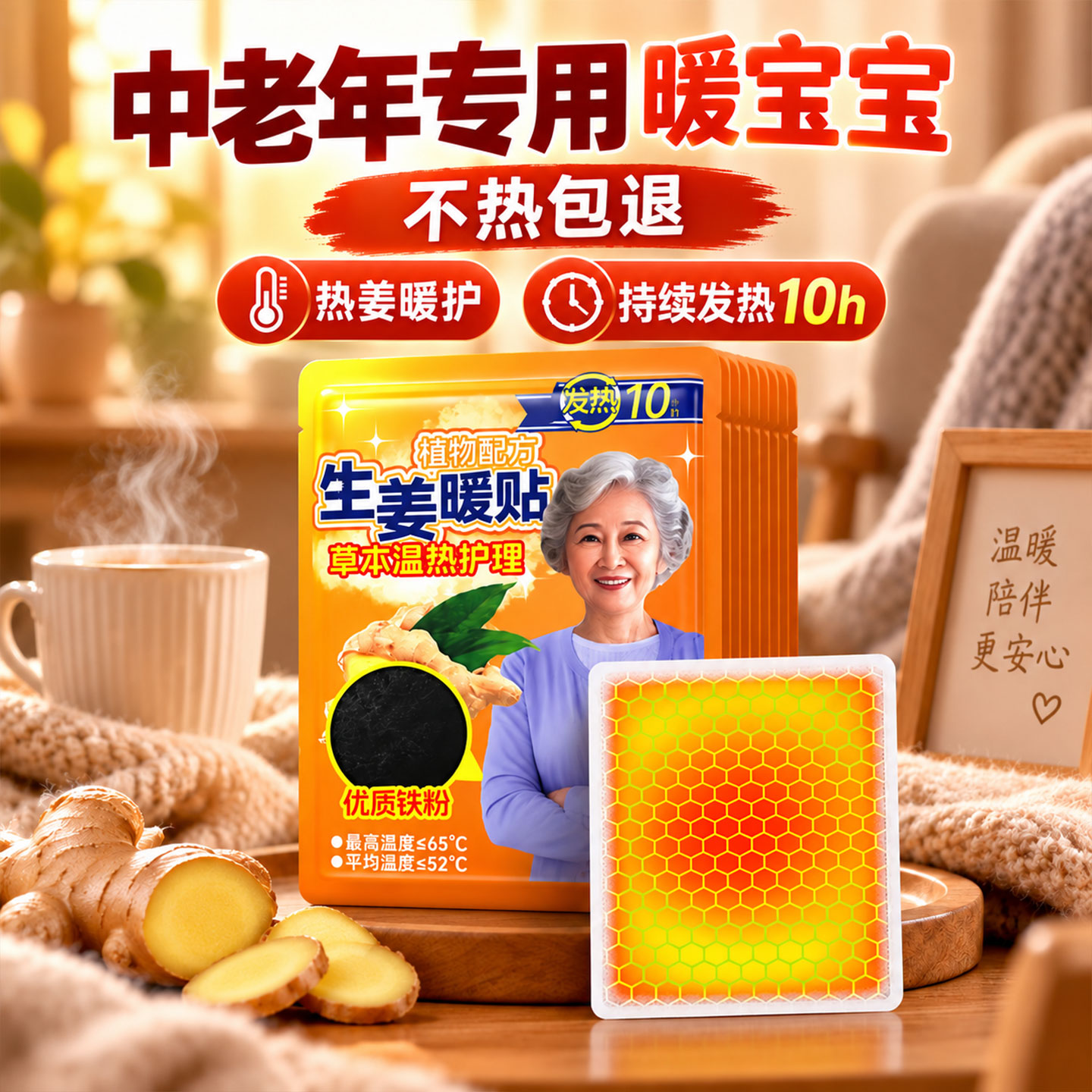 暖宝宝老人专用持久发热暖而不烫