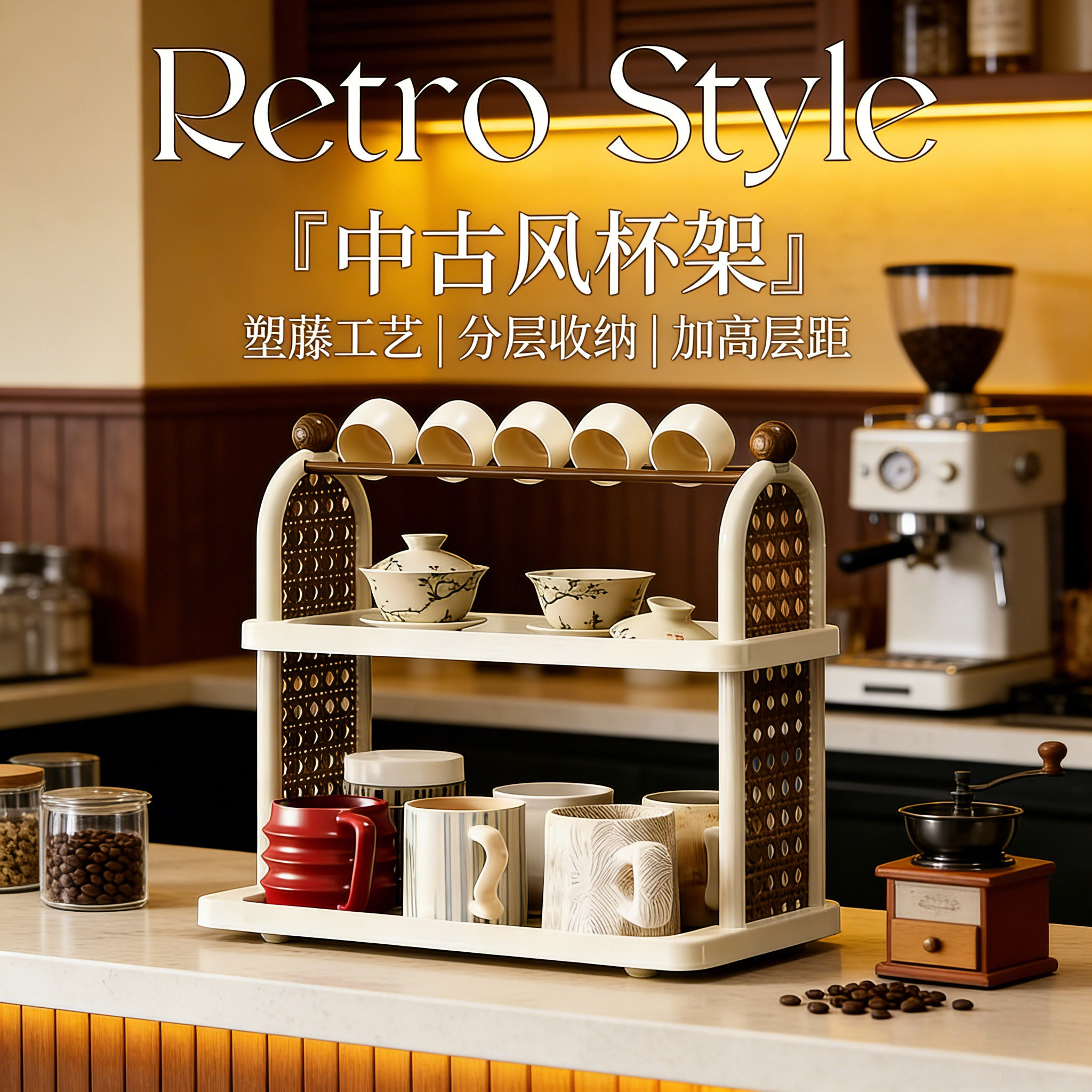 日本收纳置物架杯架水杯茶杯厨房水杯架收纳架杯架子沥水架咖啡架,收纳整理,茶具收纳盒,淘宝优惠券,粉丝福利购,淘宝优惠卷