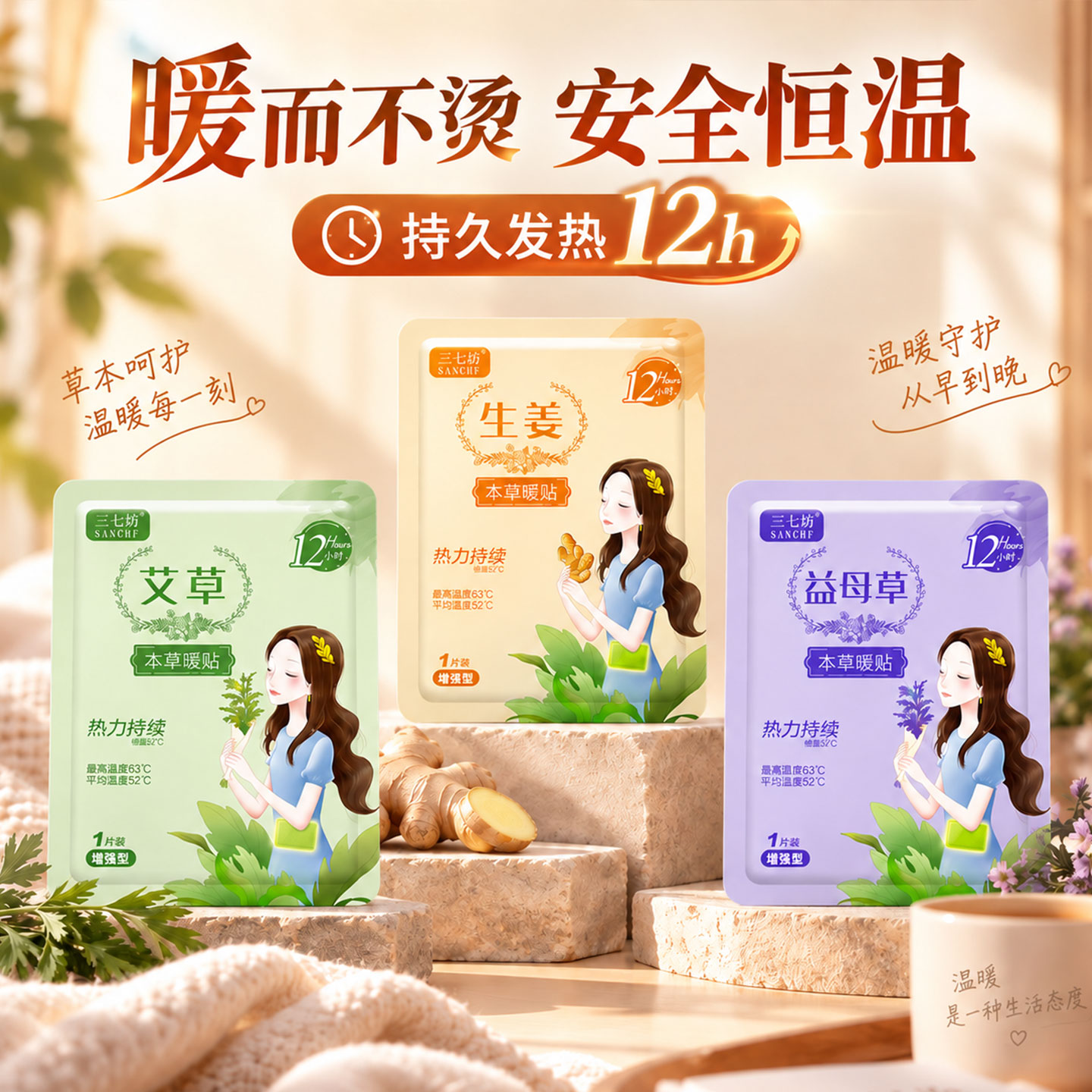 暖宫贴痛经女生用宫寒经期热敷