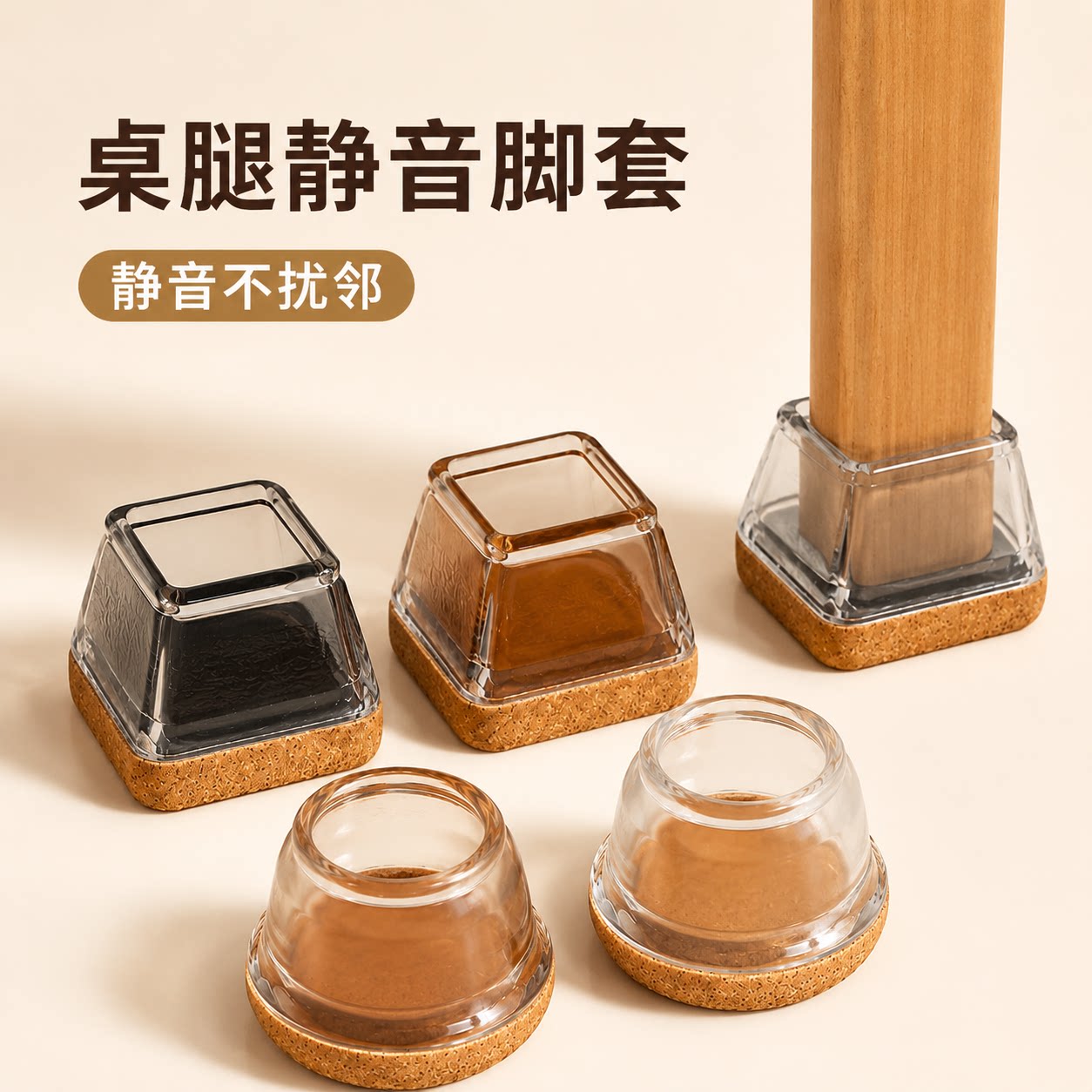 桌腿静音脚垫毛毡耐磨硅胶保护套