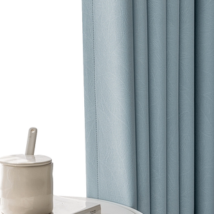 黑金繁花压花加厚窗帘全遮光卧室客厅法式2024轻奢现代简约高级感