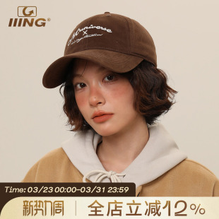 百搭显脸小帽子中性软顶鸭舌帽男女 复古棒球帽韩版 IIING帽控 美式