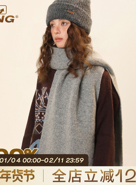 【经典款】100%澳洲羊毛情侣加厚防寒保暖围巾女冬高级感百搭围脖