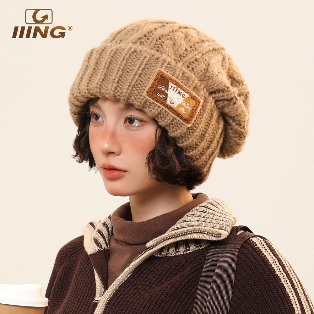 大版型巨显脸小包头针织帽