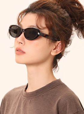 辣妹风椭圆猫眼防晒太阳墨镜