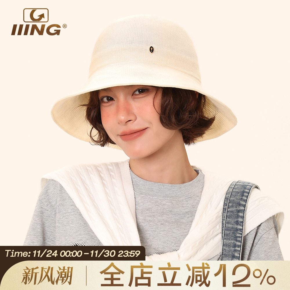 夏季遮阳亚麻透气气质渔夫帽