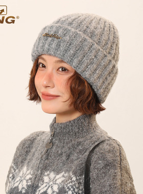 IIING帽控 帽子女2025新款时尚潮流百搭冬季保暖护耳针织毛线帽男