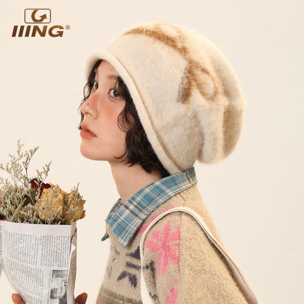 IIING帽控可爱蝴蝶结堆堆帽