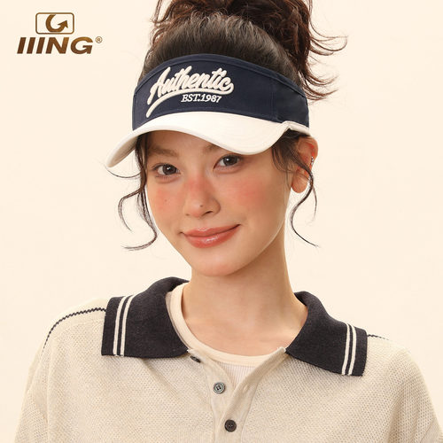 运动空顶帽子女夏季2026新款可调节大头围显脸小防晒遮阳户外帽子