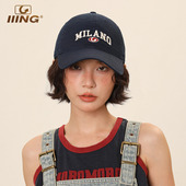 IIING帽控 百搭方圆脸遮颧骨软顶遮阳棒球帽子女 宽檐鸭舌帽女夏季