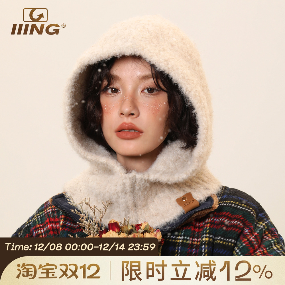 一帽两用帽子围巾一体式设计