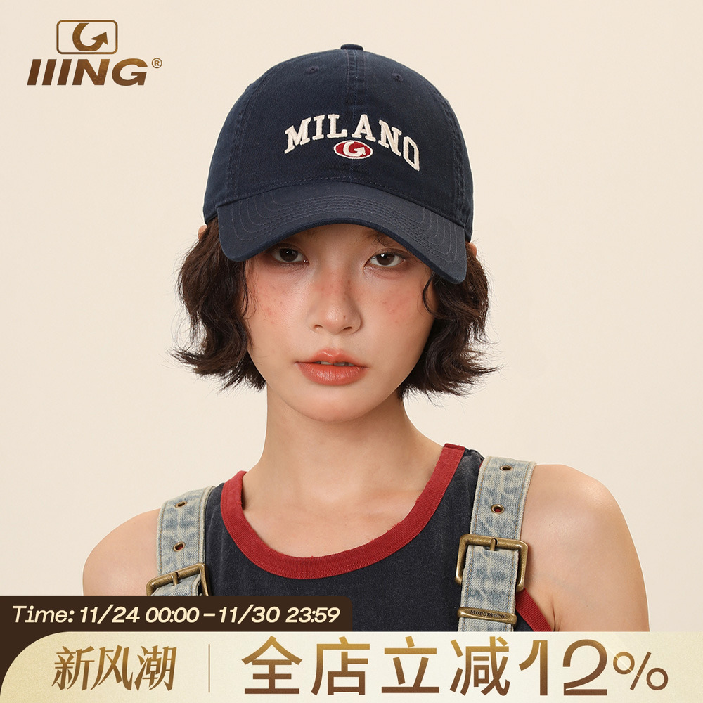 IIING原创字母刺绣鸭舌帽版型好