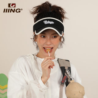 IIING帽控 运动空顶帽子女2025春夏季新款休闲防晒鸭舌帽遮阳帽男