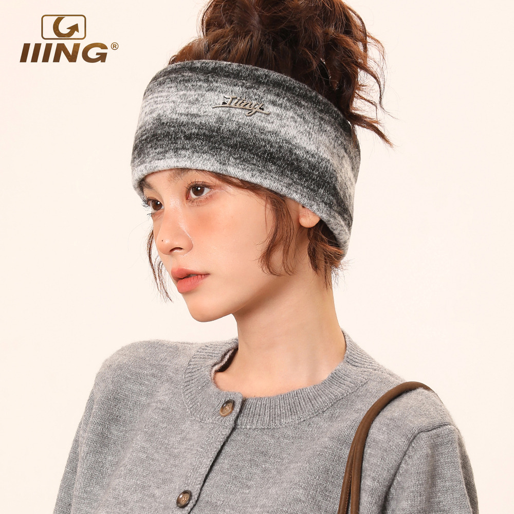 网红条纹段染做旧复古条纹发带