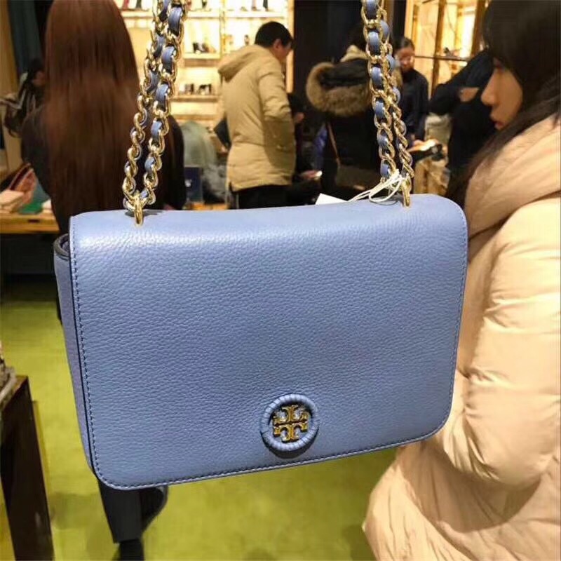 2018爆款專柜團購限時限量TB頭層牛皮鏈條包單肩手提斜挎女包包郵