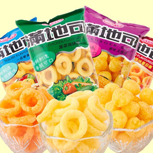 满地可膨化食品蔬菜鸡味零食小吃