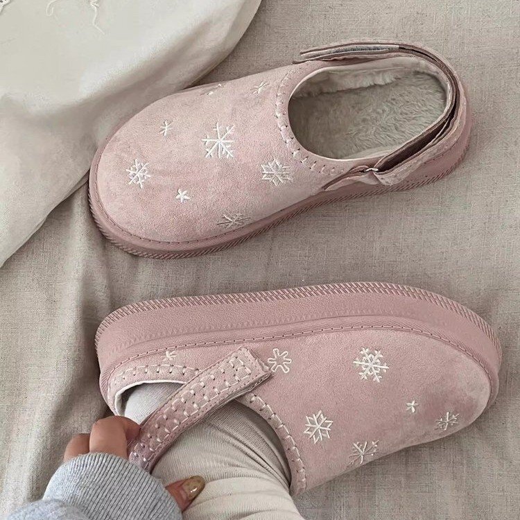 小众设计加绒厚底勃肯鞋女2026新款秋冬保暖两穿棉拖加厚毛毛鞋