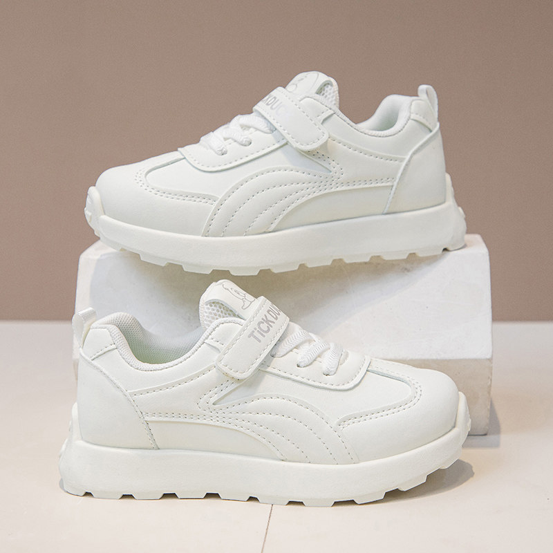 儿童运动鞋2025春季新款时尚百搭女童阿甘鞋男童休闲鞋学生小白鞋