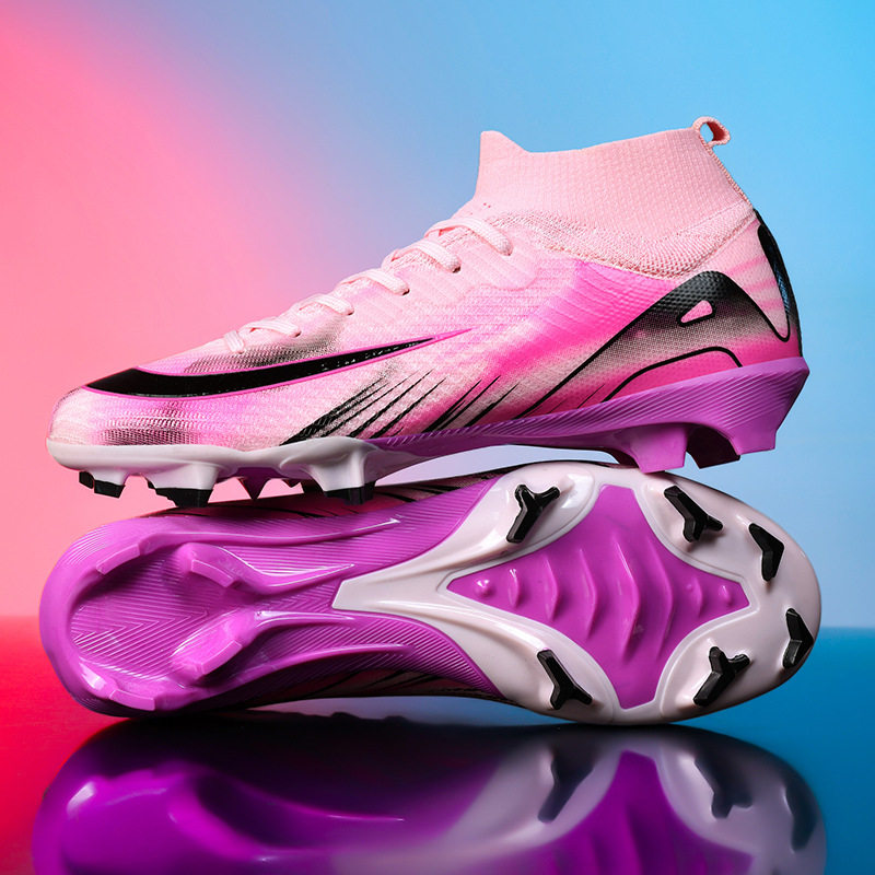 2025新款跨境外贸足球鞋C罗碎钉长钉世界杯训练鞋防滑透气青少年
