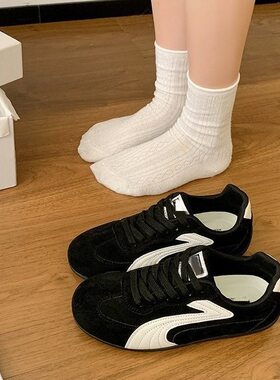 复古软底德训鞋女款2026新款春季爆款轻便舒适百搭网红小白休闲鞋