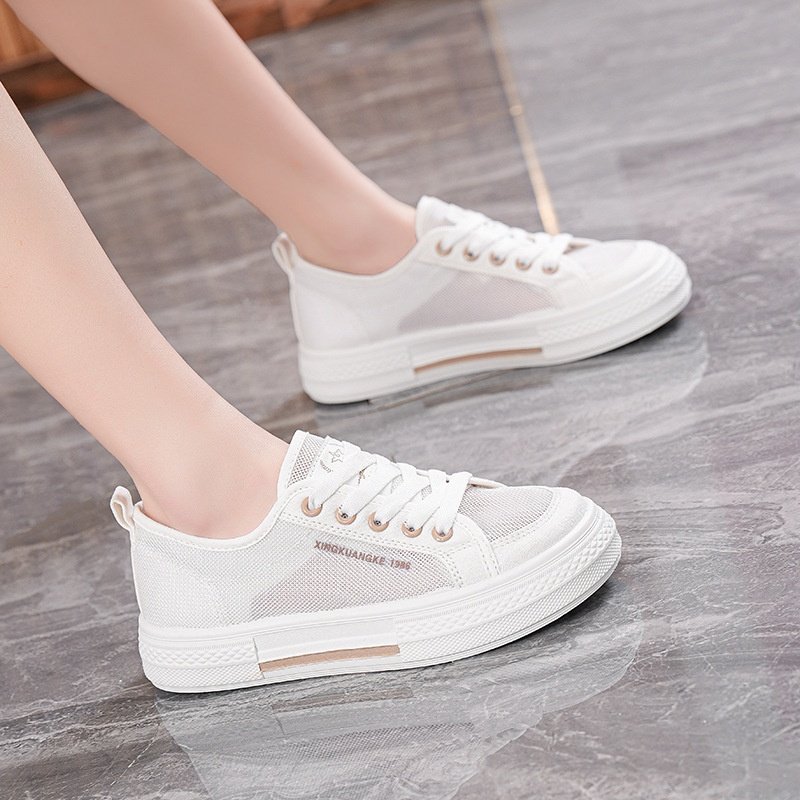 夏季新款网鞋女透气网面帆布鞋爆款百搭学生鞋女士软底韩版休闲鞋,女鞋,休闲板鞋,淘宝优惠券,粉丝福利购,淘宝优惠卷