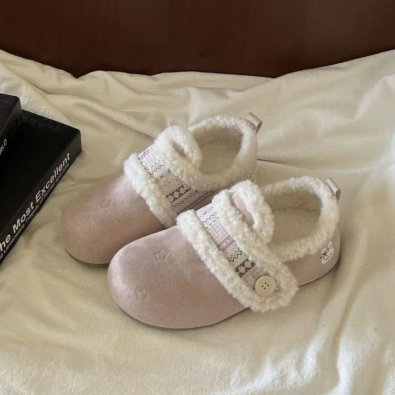 冬季加绒加厚勃肯鞋子女2025冬季新款爆款一脚蹬包头鞋保暖二棉鞋,女鞋,时尚休闲鞋,淘宝优惠券,粉丝福利购,淘宝优惠卷