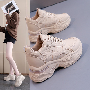 内增高老爹鞋女款2025秋季新款小个子厚底增高6cm休闲运动鞋AT907