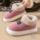 热卖 男月子 室内棉拖带后跟情侣家居毛拖鞋 棉拖鞋 女包跟2025冬季