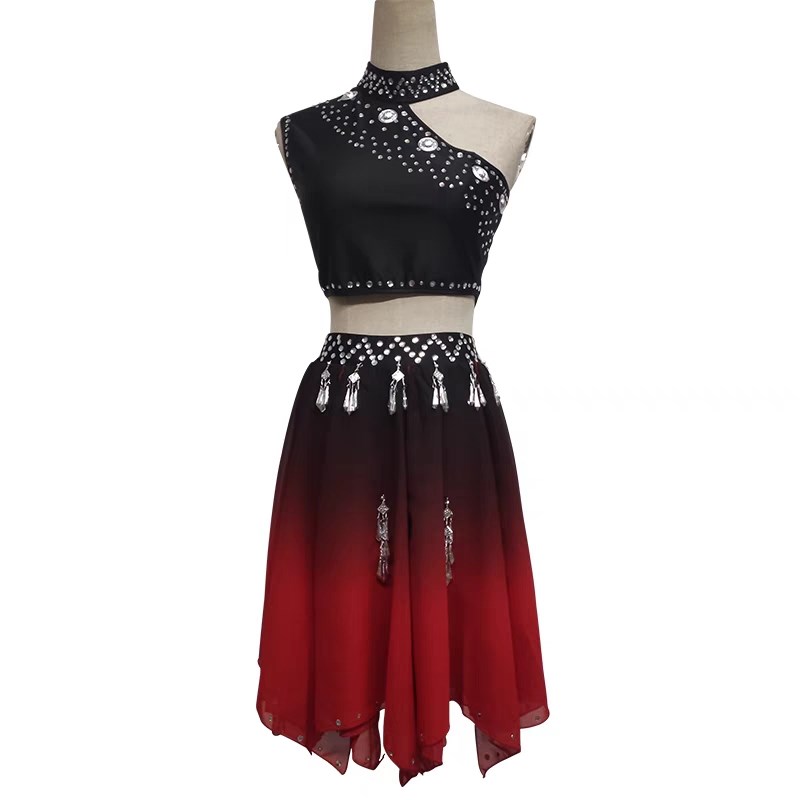 新款燕子舞新f款佤族舞蹈服装成人民族服装艺考练习套装演出表演