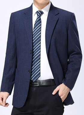 新款红色父亲参加婚礼衣服结婚庆爸爸西J服中年岳父婚宴喜公公西