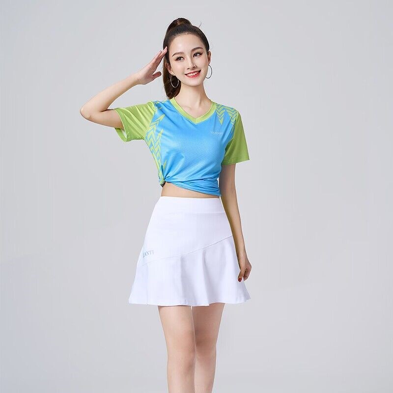 精选衡一广场舞服春夏新款撞x色速干运动跑步跳舞单件团队表演服