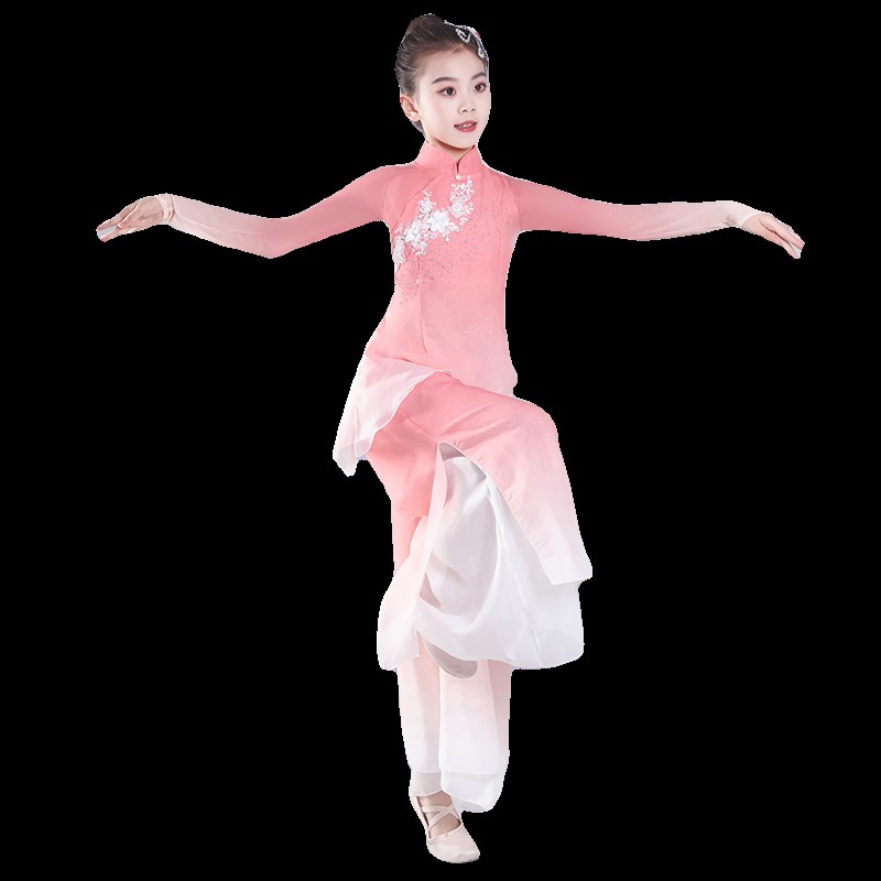 新选古典舞蹈演出服女良宵剧目服B儿童舞蹈服演出服儿童表演秧歌