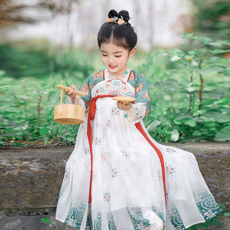新款汉服女童夏季唐朝公主古y风超仙襦裙新款夏款儿童中国风夏装