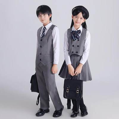 新品元旦儿童大合唱演出服装男女演讲比赛中小学生诗朗诵表演班服