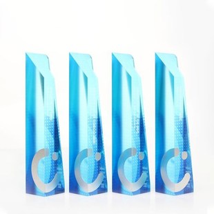 优选彩色立体水晶创意设计奖杯定制优秀员工企业年会Y纪念品颁奖