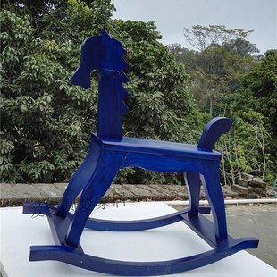 新年网红实木质成人摇摇马可坐大号送女友iLns创意民宿摆件国庆节