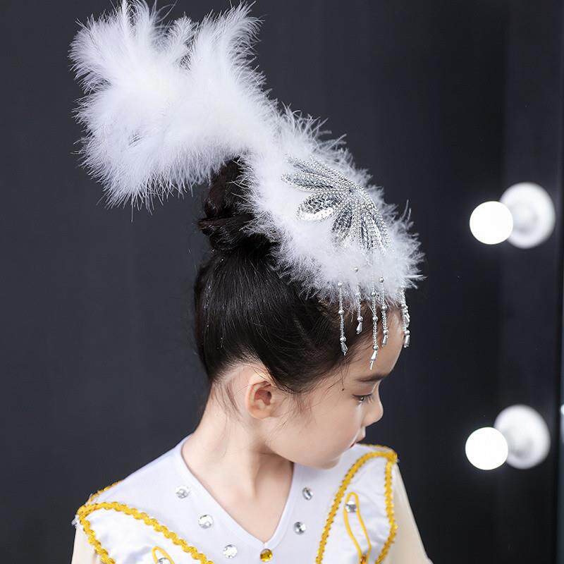 精选第九届小荷风采向天歌舞蹈表演服女咏鹅儿童少儿蓬蓬纱裙演出