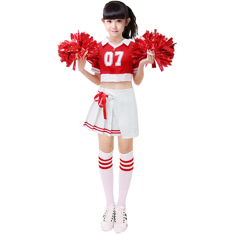 新款成人学生校运会啦啦队u服装女套装跳舞衣服儿童拉拉队演出服
