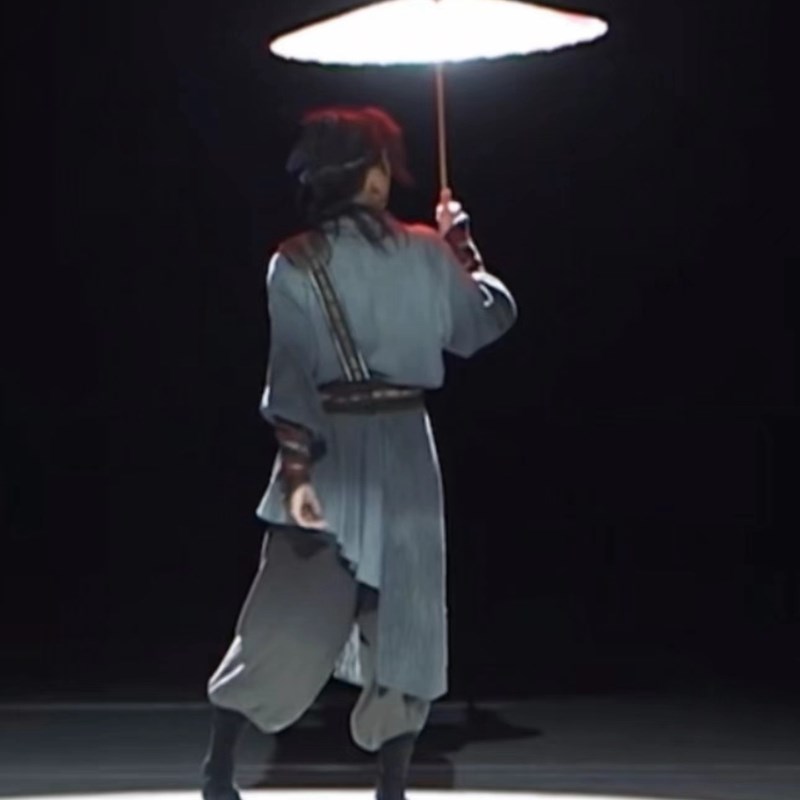 新选演出服古典舞服饰侠骨伞影北京舞大赛伞舞男装艺X考生剧目服