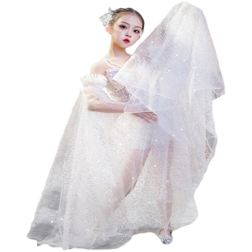 新款女童走秀礼服袖套儿童t台模特演出服仙O女套装精灵优雅甜酷风