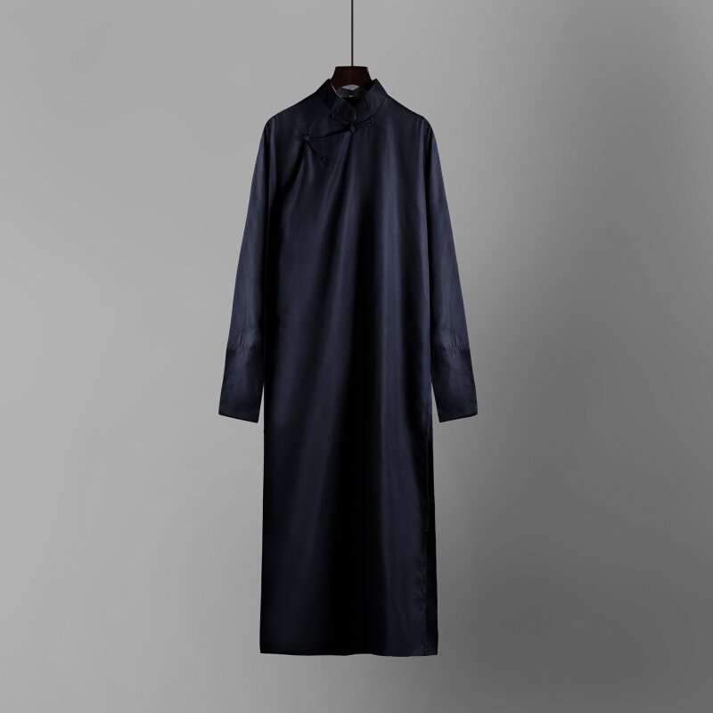 新品民国长袍马褂男士长衫中式伴郎服评书先生小品相声大褂演出