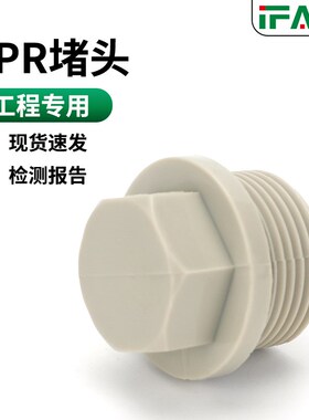 ppr堵头丝堵闷头试压堵头灰色牙堵内外丝堵20 25 4分 6分塑料堵头