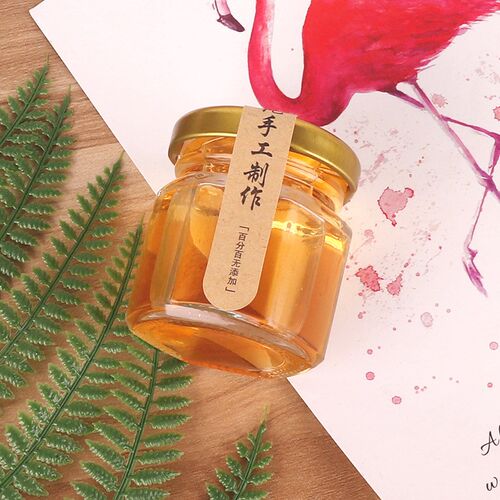 45ml六角瓶透明玻璃瓶果酱蜂蜜瓶辣酱瓶喜蜜瓶小号分装空瓶