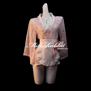 Cy奶兔「夏日花火」性感睡裙日式 和服cos制服浴袍内衣女纯欲qqny