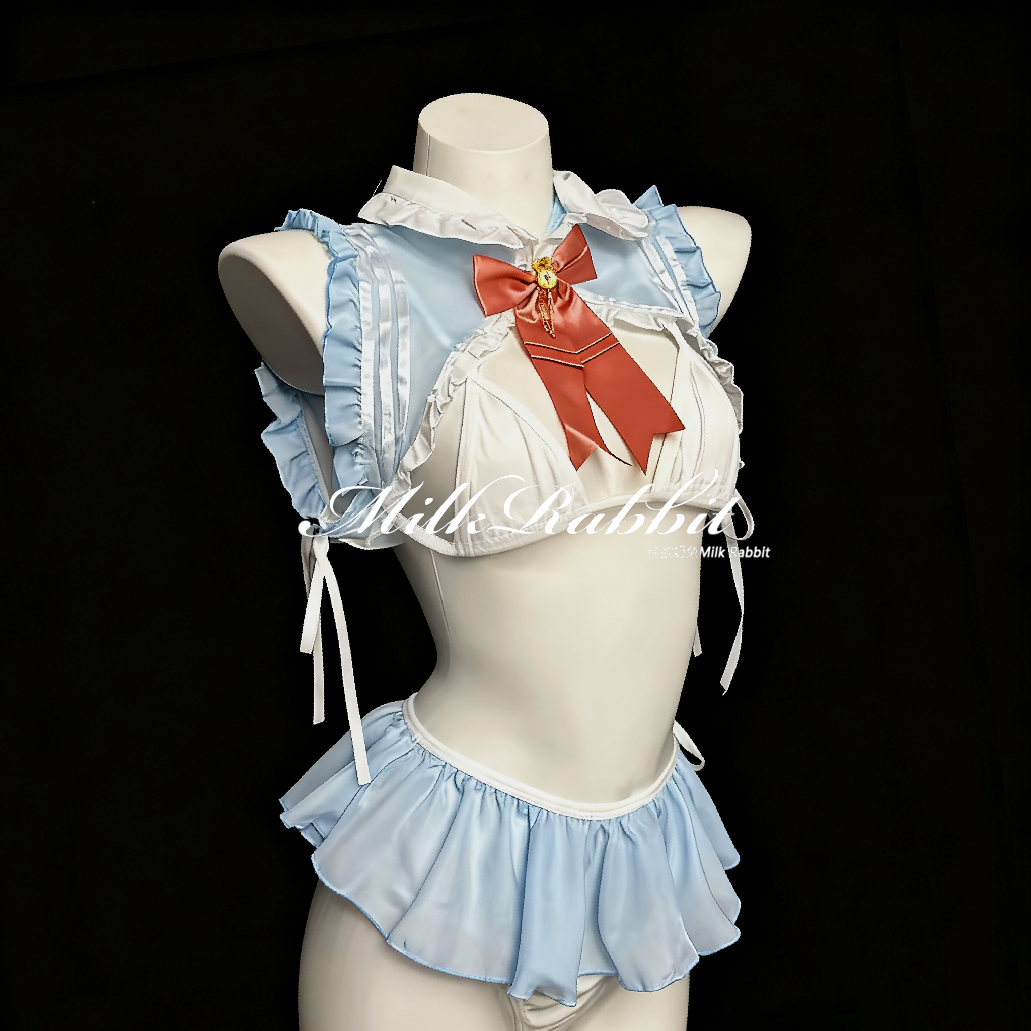 Cy奶兔「兔兔学妹」性感粉嫩可爱小兔兔睡裙 cos制服甜美日系套装