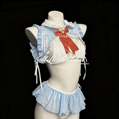 Cy奶兔「兔兔学妹」性感粉嫩可爱小兔兔睡裙 cos制服甜美日系套装