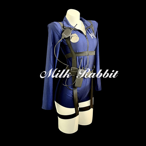 Cy奶兔「甜甜警官」御姐欧美风性感女警cos服套装紧身包臀连体衣