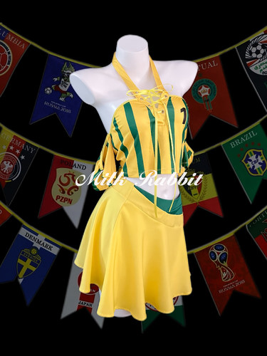 Cy奶兔「足球宝贝」性感制服2024欧洲杯啦啦队酒吧演出服球衣qqny